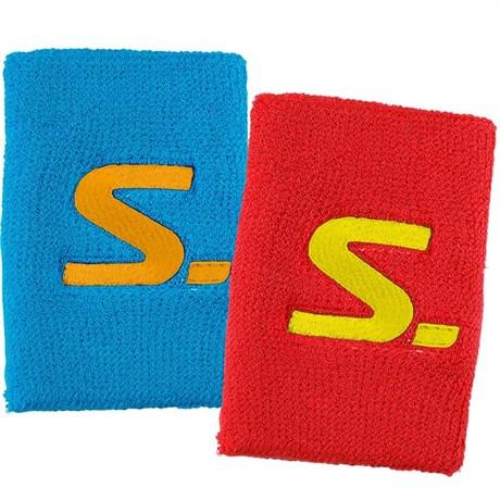 Salming Wristband Short 2 Pack - Red Cyan